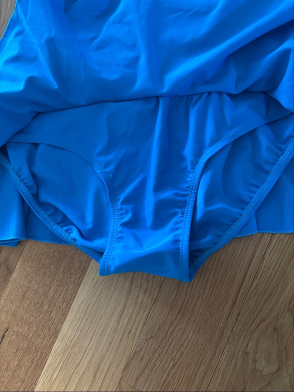 Alicia Simone Bright Blue Ruffle One-Piece Swimsuit - Picture 3 of 10